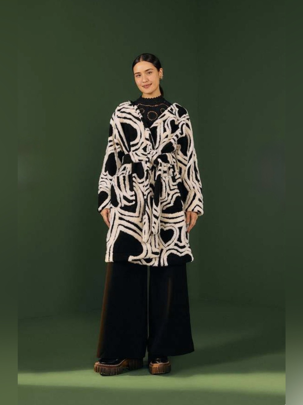 Farm Rio Banangola Mid-Length Fleece Cardigan